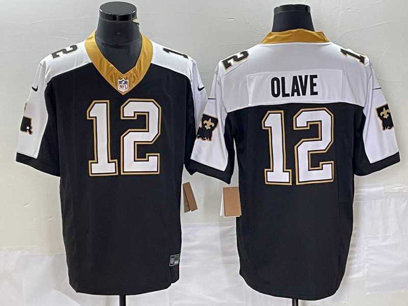 Men%27s New Orleans Saints #12 Chris Olave Black 2023 FUSE 1987 Legacy Vapor Stitched Jersey->new england patriots->NFL Jersey